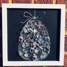Framed Jewelry Art Easter Egg Unique Home Wall Decor