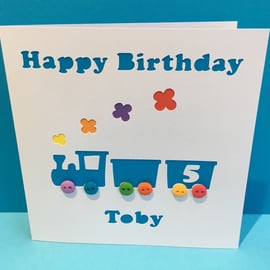 Personalised Train Birthday Card