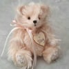 Miniature Mohair Artist Bear, one of a kind Embroidered Collectable Bear