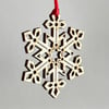 Mini wooden snowflake