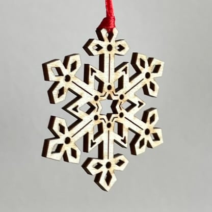 Mini wooden snowflake
