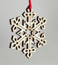 Mini wooden snowflake