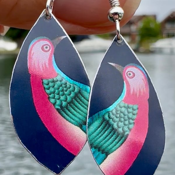 Recycled tin earrings 