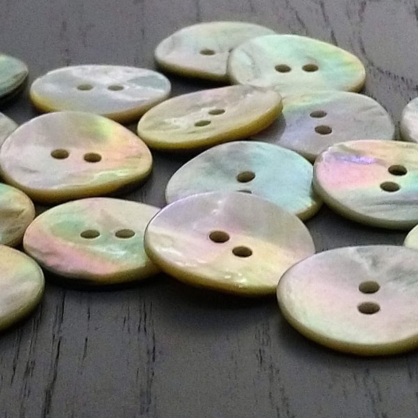 20mm Natural Mother of Pearl 2 Hole Buttons