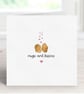 Chicken Nugget Anniversary Card, Nugs and Kisses, Food Pun Card. - Image 1