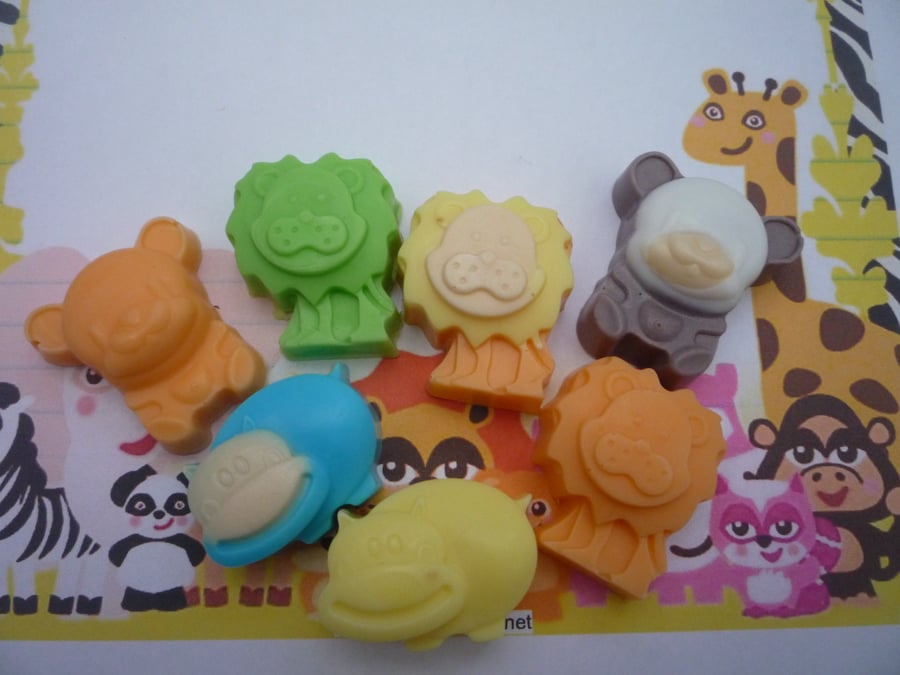wild animal soaps x 4