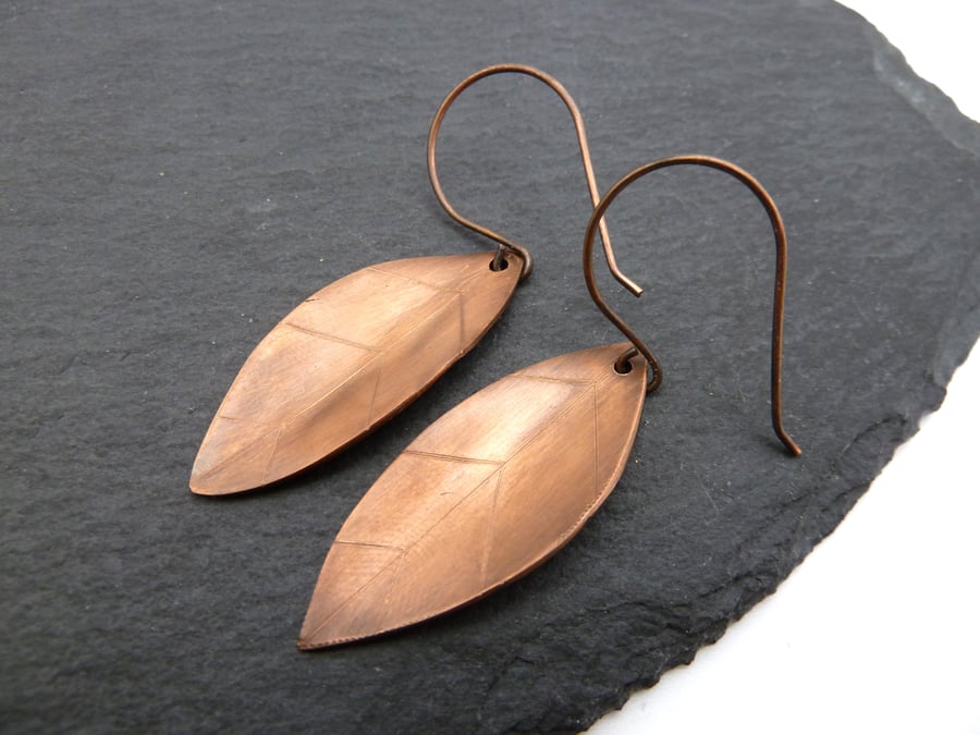 How to Make Faux Leather Fall Leaf Earrings - Amy Romeu