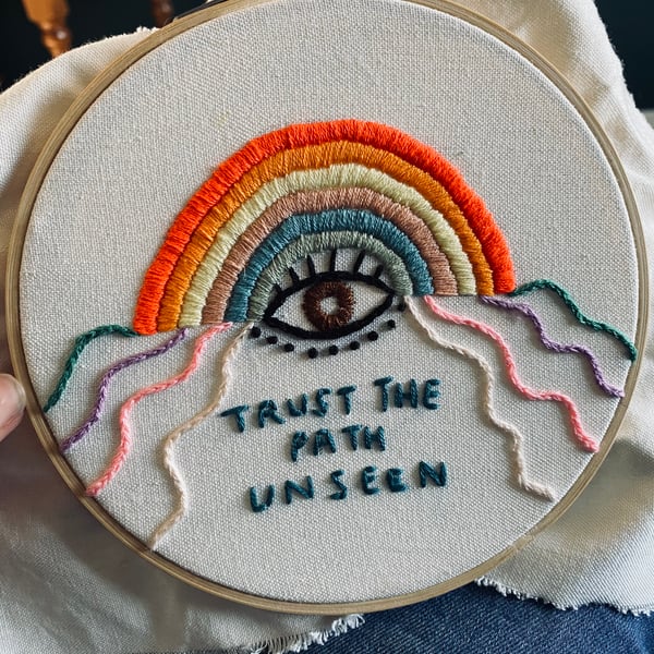 Positive Quote Embroidery DIY Kit