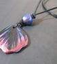 Signature "Plu Ddu" Metallic Feather Silhouette Pendant - Image 3