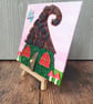 Whimsical sea glass and sea pottery fairy house - Image 2