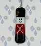 Handmade Fused Glass Soldier Hanging Christmas Decoration 