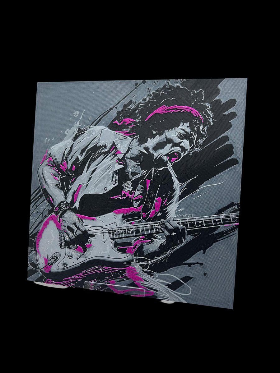 Jimi Hendrix 3D Printed Fan, Wall Art