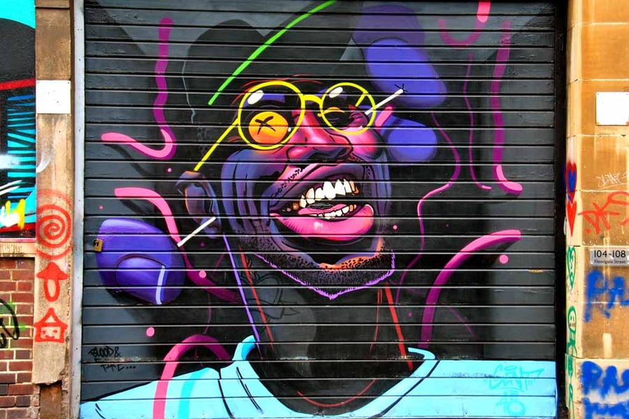 Street Art Graffiti Mural Digbeth Birmingham UK Photograph Print