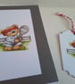 Card and gift tag set. Birthday card. Father's day card. Ref 454