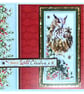 Christmas Card. Luxury Long Eared Owl Christmas Card. 