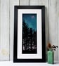 Trees At Dusk Fine Art Print