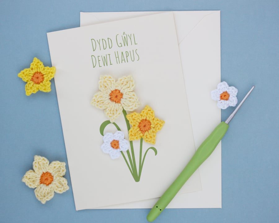 Dydd Gŵyl Dewi Hapus Card Happy St. David's Day Welsh Greetings Cards A6 Size