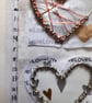 Four Little Wire Love Hearts Silver on Gold Handmade Artwork. How Lovely!!! XXX - Image 3