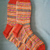 Socks, hand knitted, adult LARGE, size 9-11