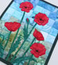 Poppy Pattern Art Quilt Wall Hanging