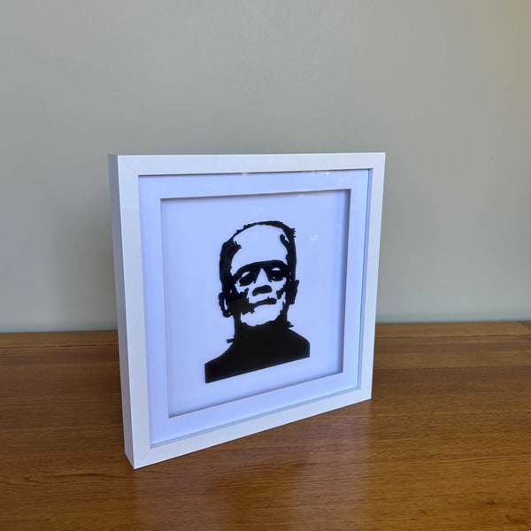 Frankenstein 'Frankie' Wood Art Framed Silhouette  