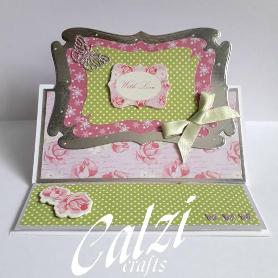 Roses With Love Any Occasion Easel Card