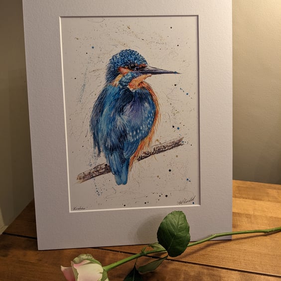 Kingfisher - An A4 print of an original painting