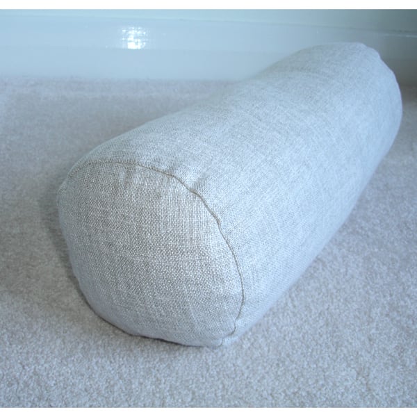 Grey Linen Weave Bolster COVER ONLY 16"x6" Cushion Case Round Cylinder Pillow