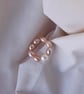 Pale Pink Rice Freshwater Pearl Elastic Ring Band - Natural Pearls - Image 3