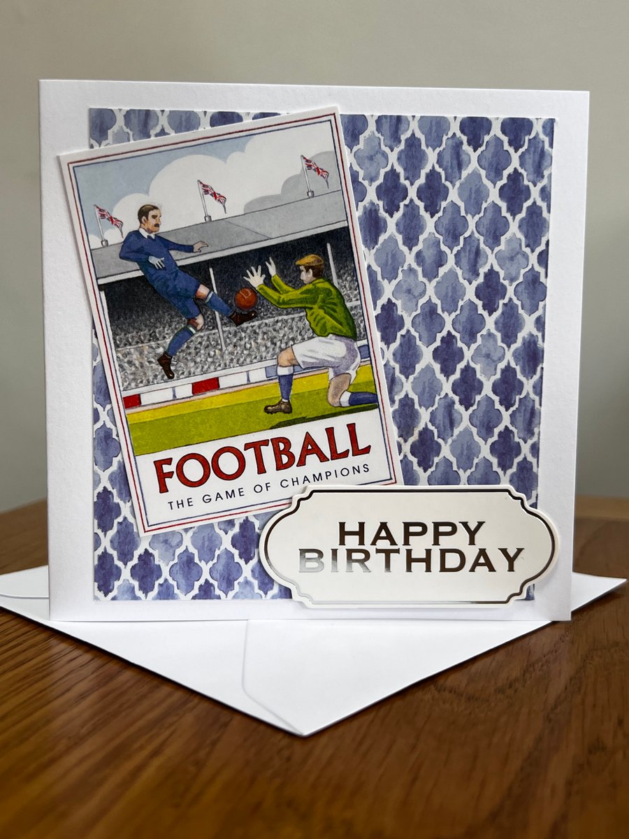 Handmade Vintage Football card