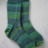 Hand knitted socks, MEDIUM, size 5-6 - Alpaca wool blend