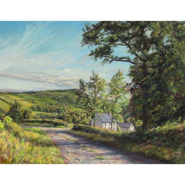 Scenic Countryside Greeting Card - Rural Landscape Art by Conway Rowland  