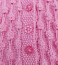 Baby cardigan in pink with hood and bobble pattern to fit 6 - 12 months  - Image 5