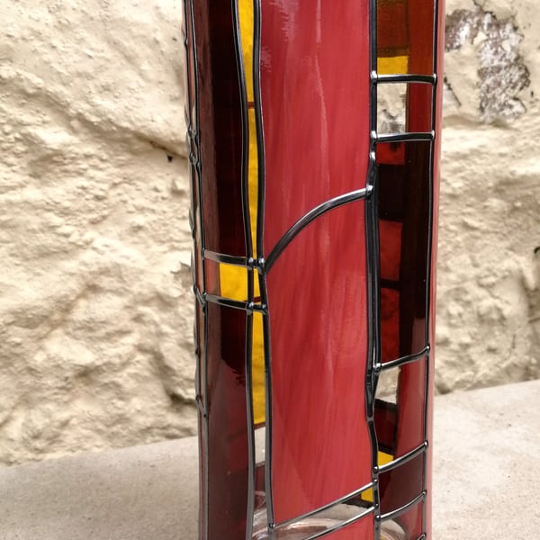 Passion is a Stained Glass Effect Flower Vase 