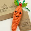 Crochet Festive Carrot Decoration - Alternative to a Greetings Card 