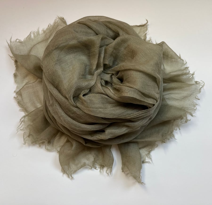 Feather weight cashmere scarf-shawl