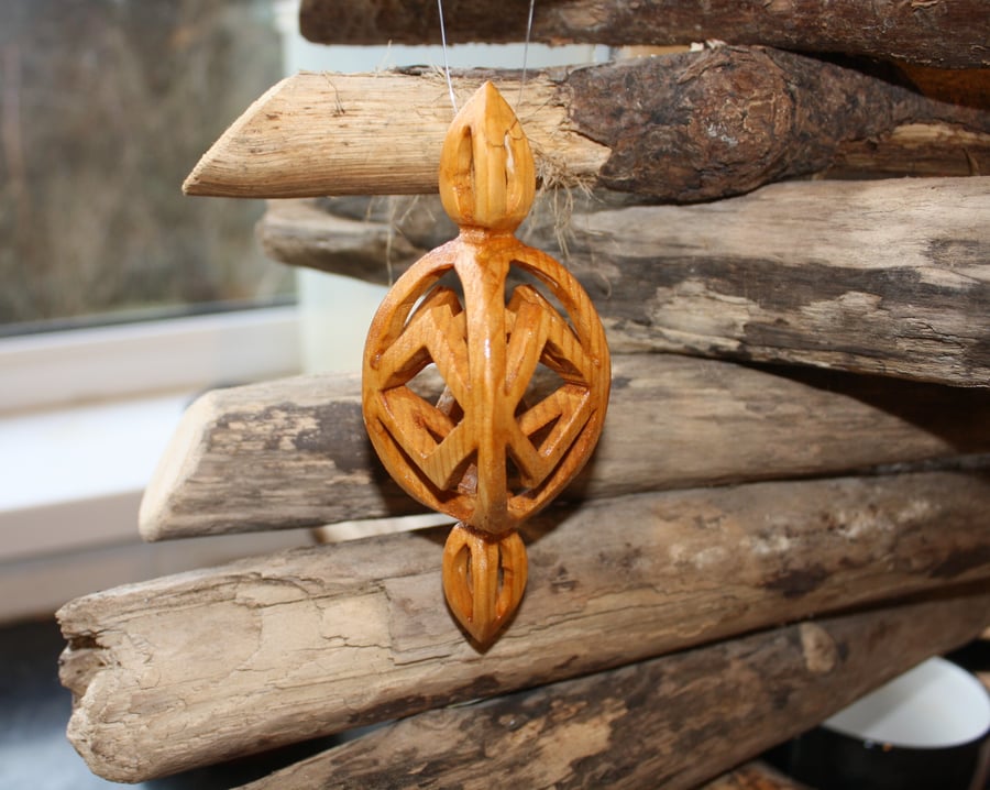 Unique Wooden 3D Christmas Ornament