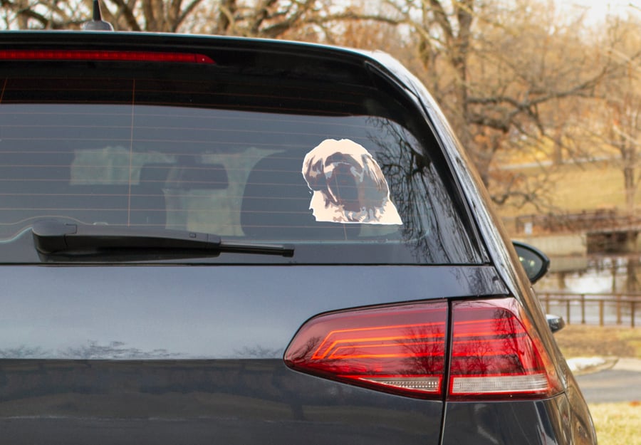 Lhasa Apso Layered Vinyl Decal - Sticky on Front, Back or on Window Cling