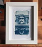 Cyanotype Detail of St.Mungo's Church Glasgow in 6 x 8inch White Frame - Image 2