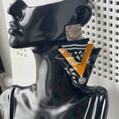 Artisanal Triad Earrings in Fabric