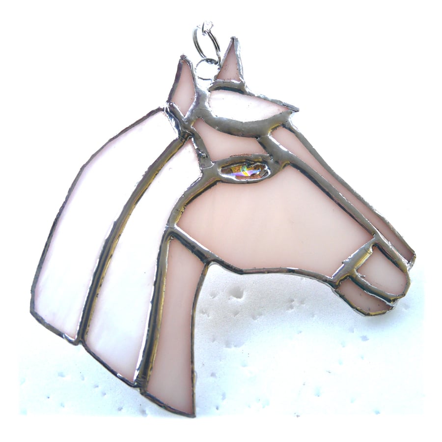Sold Horse Suncatcher Stained Glass Horsehead Palamino 