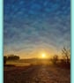 Early Morning Winter Sun Norfolk Nordelph Greeting Card A5