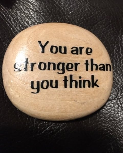 Portable Hug Pebble - You are stronger than you think Wooden - Small Size 