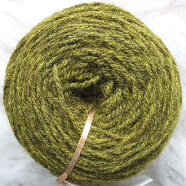Hand-dyed Pure Jacob Light Aran (Worsted) Wool Wattle 100g