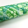A4 Marbled paper sheet green stone spanish ripple pattern slight second 