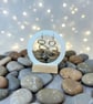 Brass & Sterling Silver Open Pebble Earrings - Designed & Handmade UK - Image 3