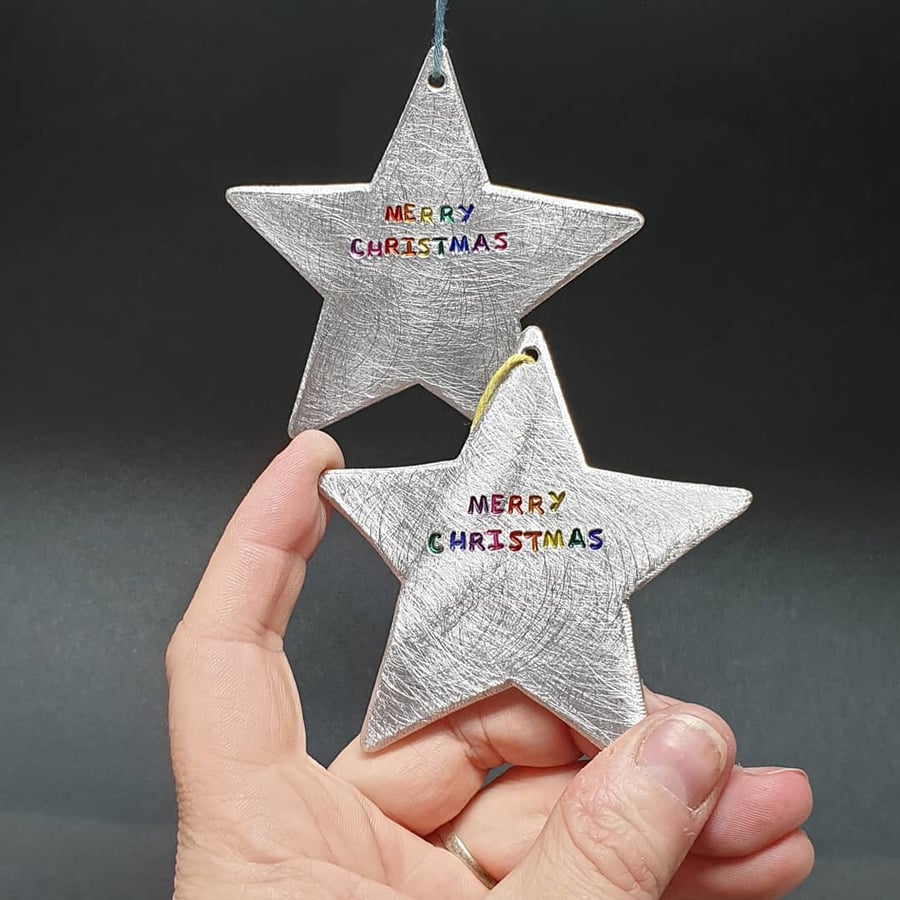 Personalisable Pewter Hanging Star
