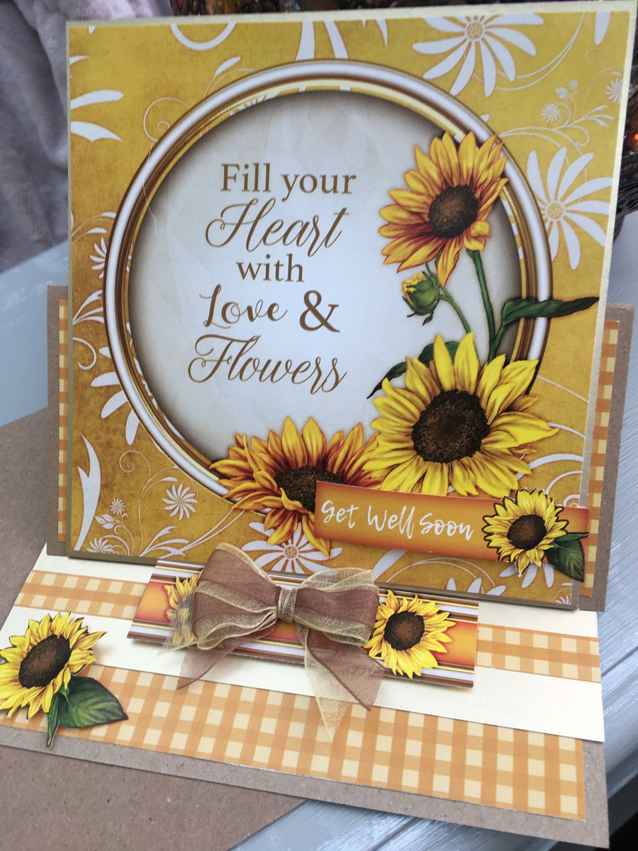 Bright sunflower get well card