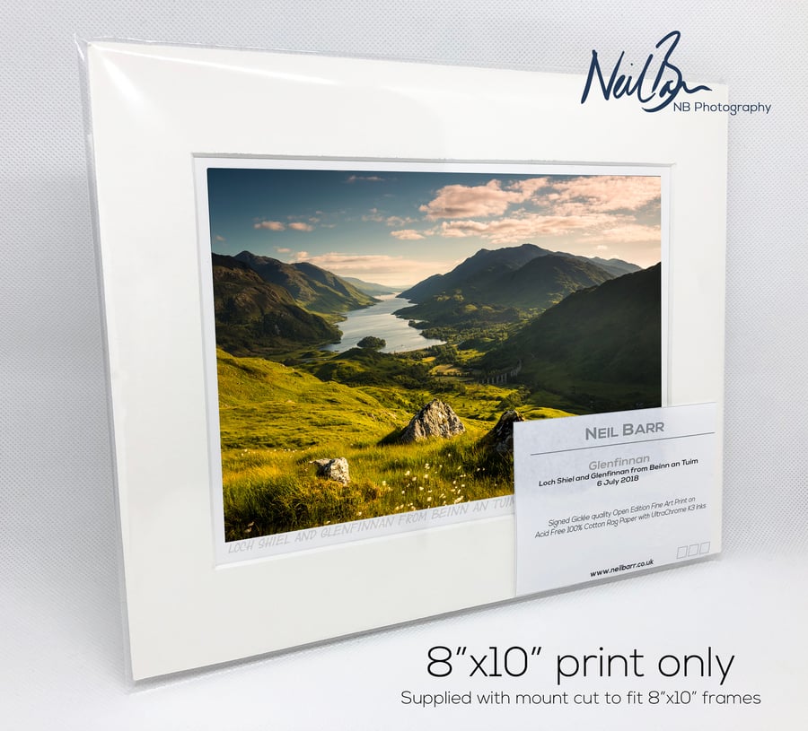 Glenfinnan and Loch Shiel Scotland - A5 (10" x 8") Unframed Print