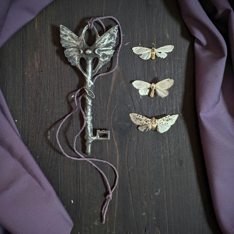 Key of Whispers - hand cast magical pewter key